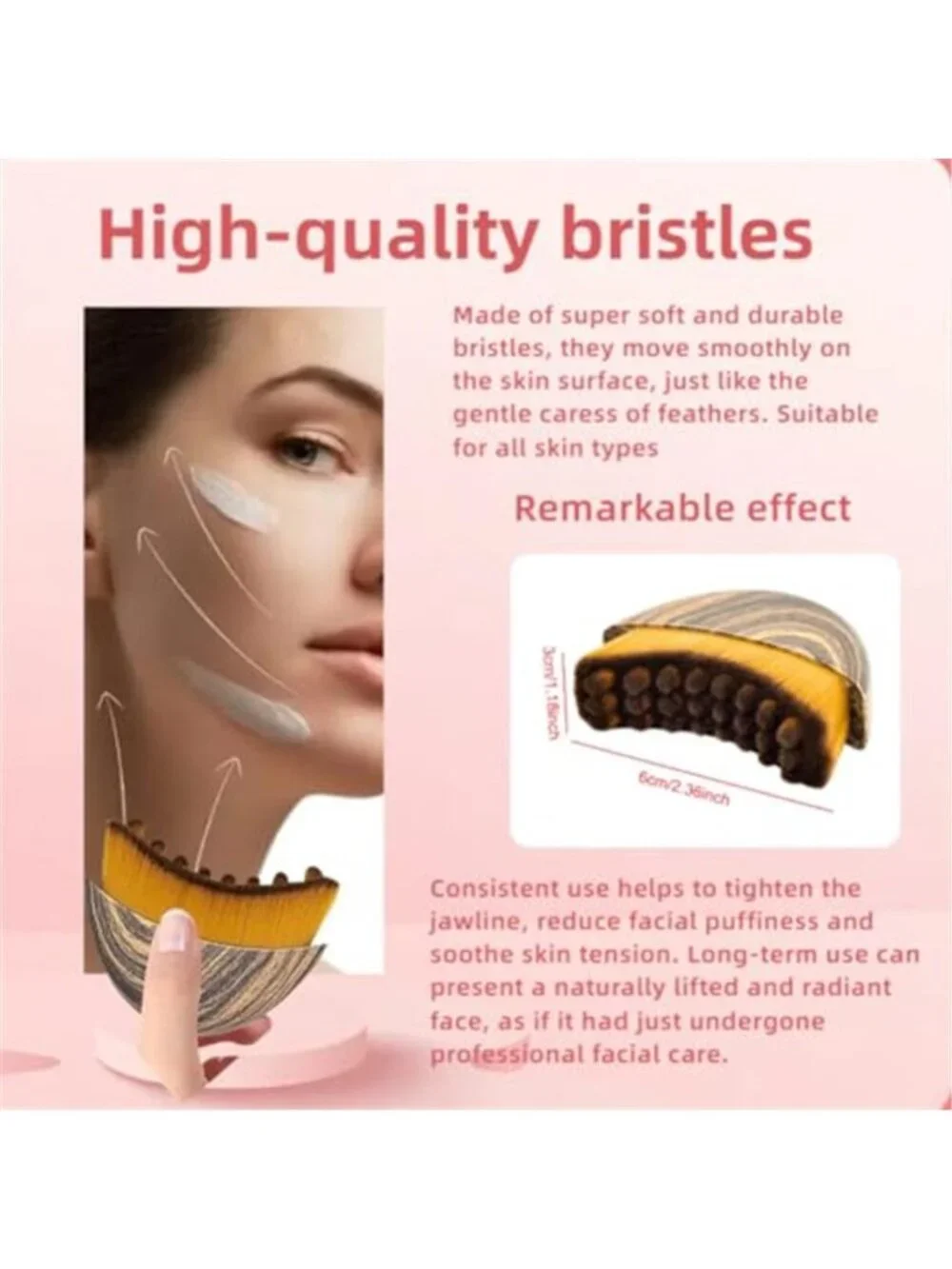 1 PC Lymphatic Contour Face Brush for Sculpting, Anti-Puffiness,Detox and Lift